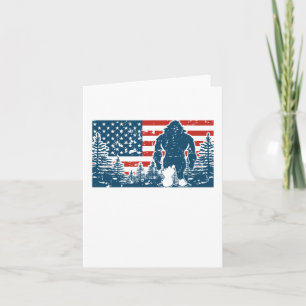 Carte Bigfoot Camping Amérique 4 juillet Cadeau