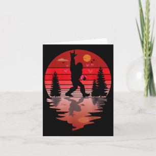 Carte Bigfoot Coeur Valentines Jour Amour Drôle Sasquatc