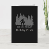 Bigfoot croyant ligne d'arbre anniversaire