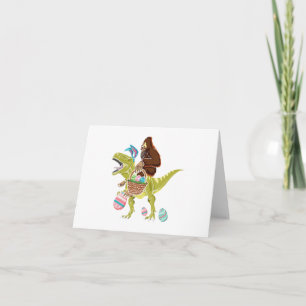 Carte Bigfoot équitation Dinosaure Oeuf de Pâques Bonbon