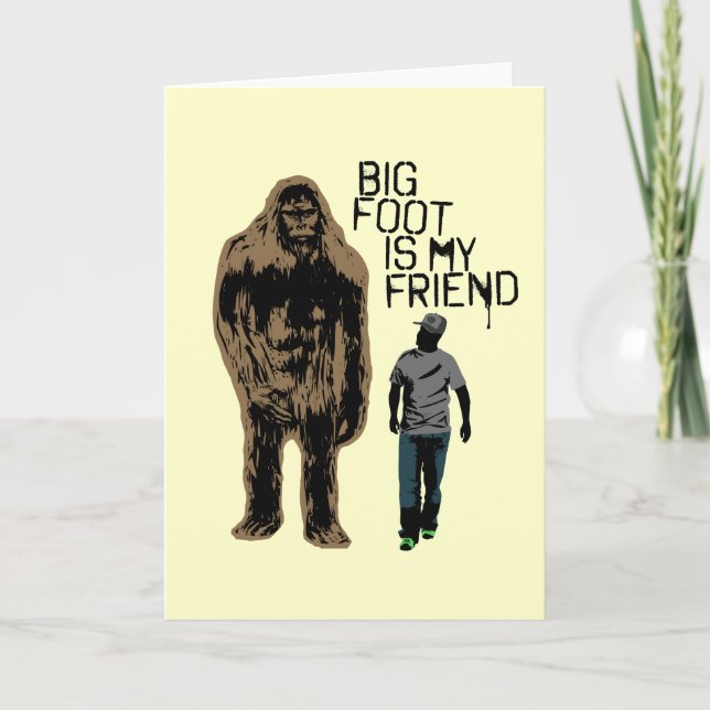 Carte Bigfoot est mon ami (Devant)