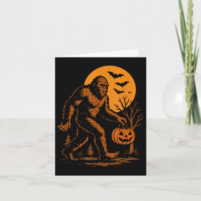 Carte Bigfoot Halloween Sasquatch (Devant)