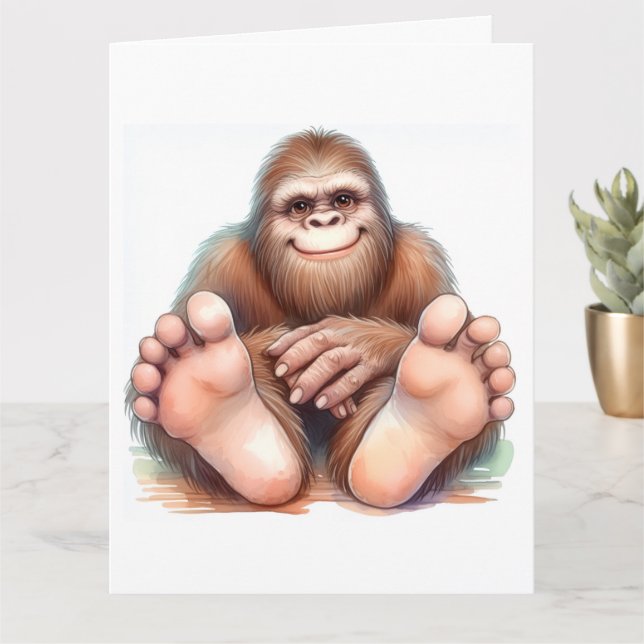 Carte Bigfoot Happy Birthday  (Petite plante)