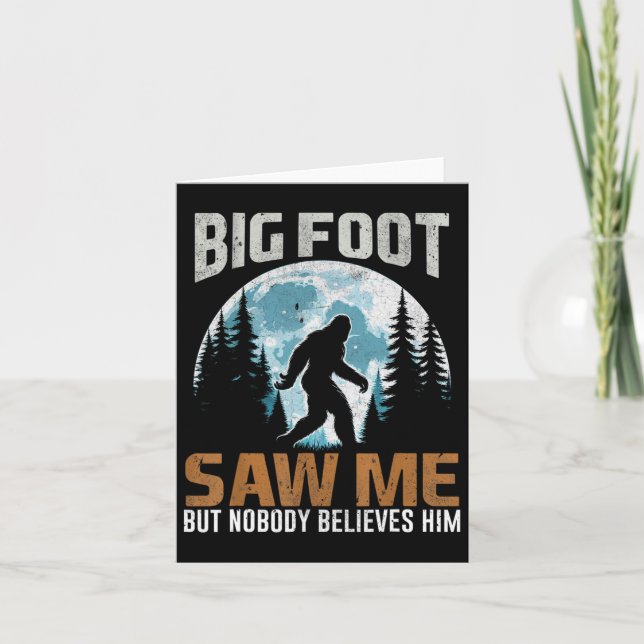 Carte Bigfoot M'A Vu Des Cadeaux Sasquatch Pour Fête des (Devant)