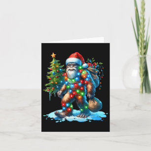 Carte Bigfoot Noël Arbre de Noël Noël Noël Noël Sasquata