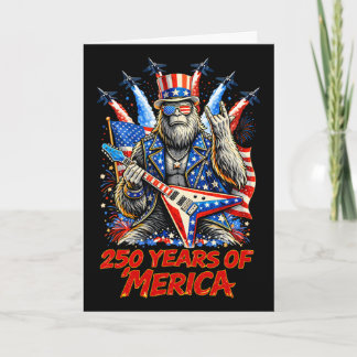 Carte Bigfoot Rock 250 Ans de Merica 4 Juillet Patri