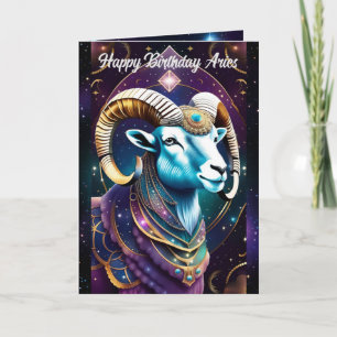 Carte Bijoux personnalisés Galaxie Zodiac Aries