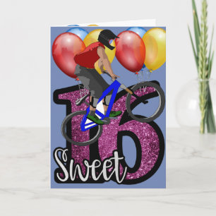 Carte Bike Sport Joyeux Anniversaire Famille Amis Destin