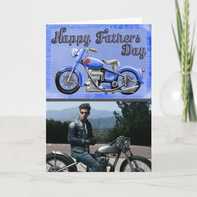 Carte Biker Papa | Bonne photo de Fête des pères (Devant)