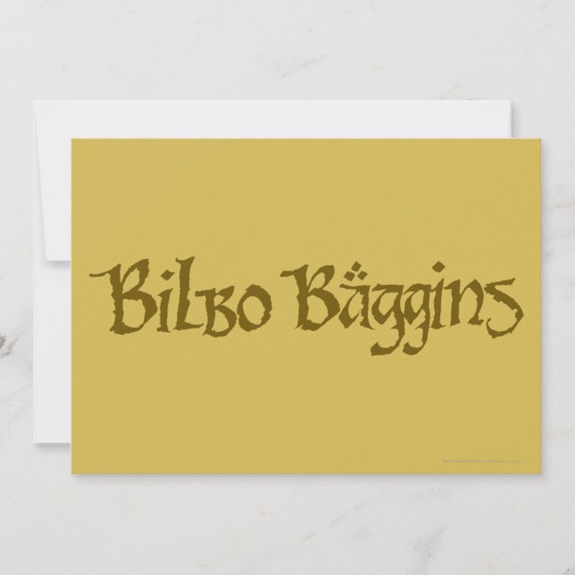 Carte BILBO BAGGINS™ Solide (Devant)