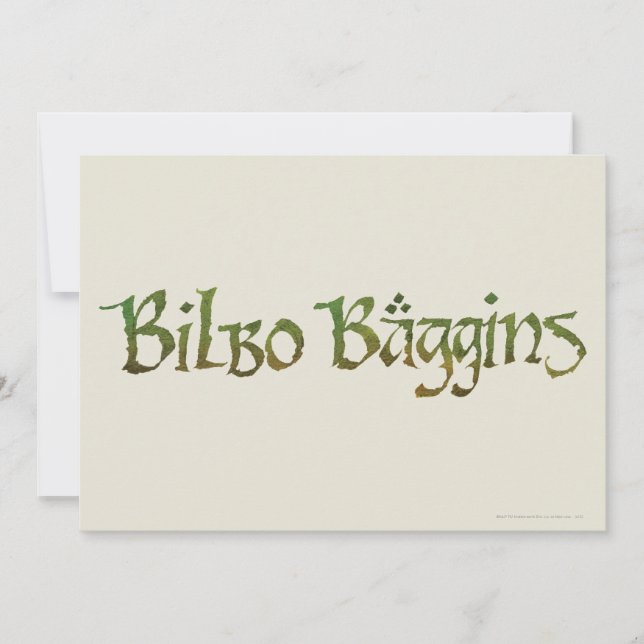 Carte BILBO BAGGINS™ Textured (Devant)