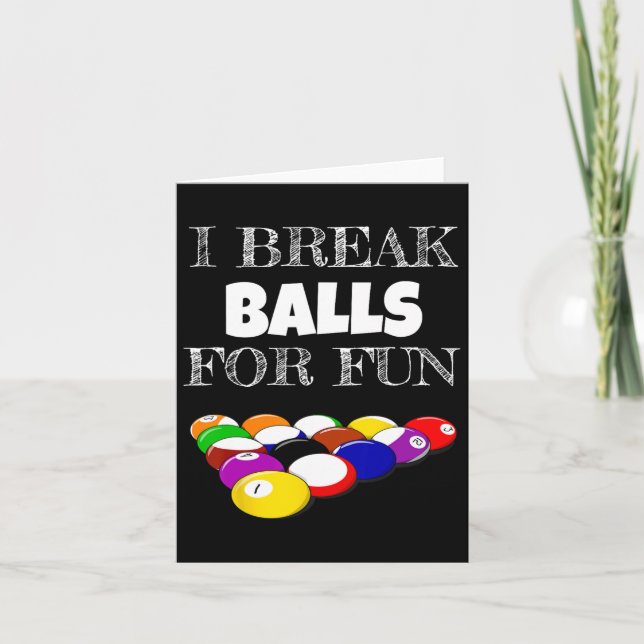 Carte Billard 8 Ball Pool Joueur Sarcasm Humour de nouve (Devant)