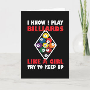 Carte Billard Cadeaux Pour Femmes Joueuse De Billard