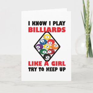 Carte Billard Cadeaux Pour Femmes Joueuse De Billard Bil