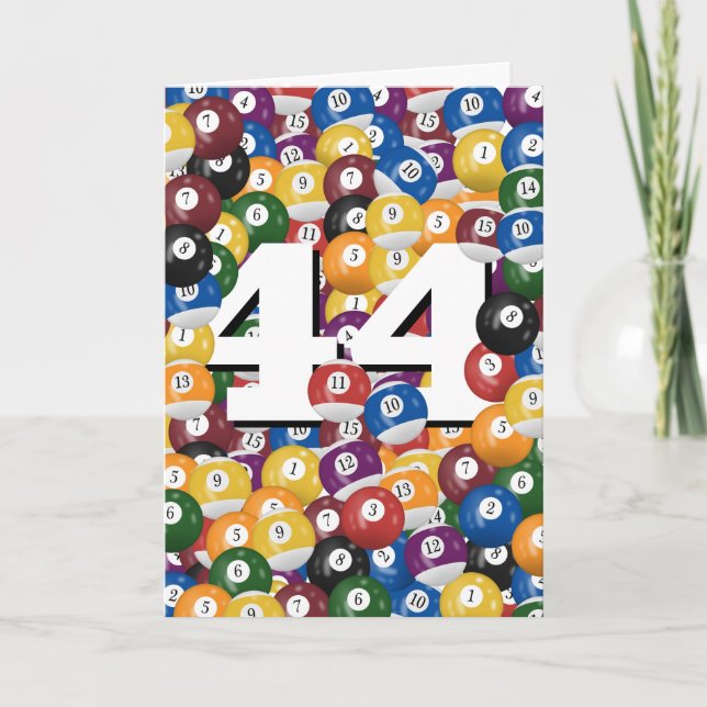 Carte Billard d'anniversaire pour 44e anniversaire (Devant)