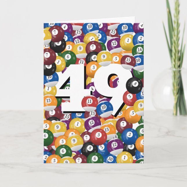 Carte Billard d'anniversaire pour 49e anniversaire (Devant)