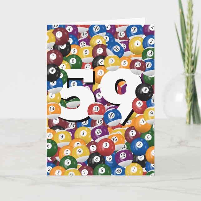 Carte Billard d'anniversaire pour 59e anniversaire (Devant)