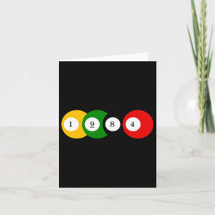 Carte Billard de billard de piscine 1984 Conception de l