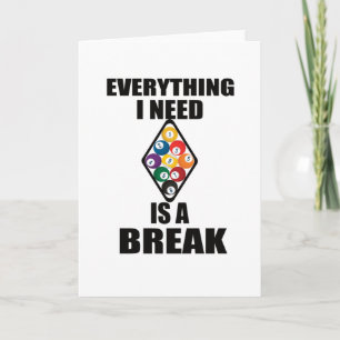 Carte Billard de piscine Cadeaux de piscine Joueur de bi