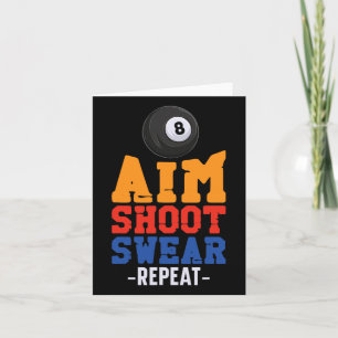 Carte Billard Pool Lecteur Ball 8 Ball Vintage Objectif 