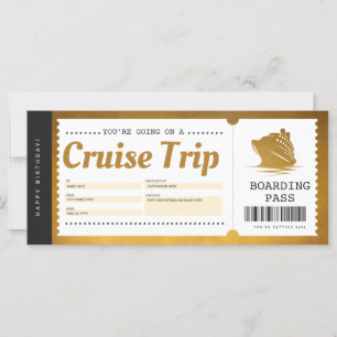 Carte Billet cadeau de voyage de Pass d'embarquement de 