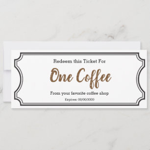 Carte Billet cadeau IOU Love Un café modifiable