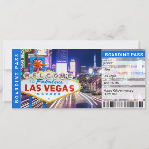 Carte Billet cadeau pour Las Vegas Surprise Trip Boardin