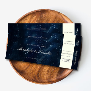 Carte Billet de bal de promo sous les étoiles, Une nuit