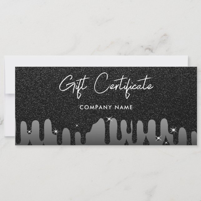 Carte Billet de certificat cadeau d'entreprise de Partie (Dos)