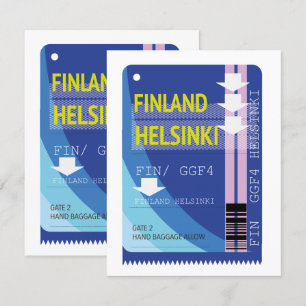 Carte Billet de voyage en Finlande Helsinki