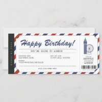 Billet de voyage Surprise London Trip Boarding Pas