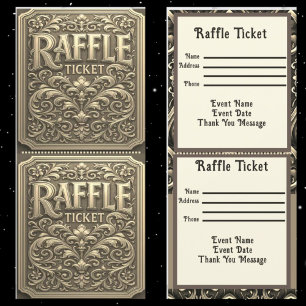 Carte Billet Gold Raffle