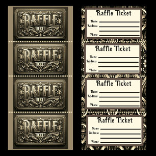 Carte Billet Gold Raffle