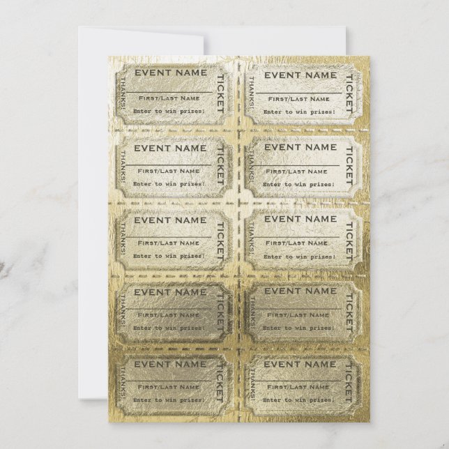Carte Billets de rousseur Golden (Devant)