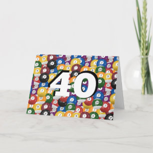 Carte Billiard Balls 40e anniversaire