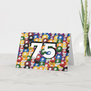 Carte Billiard Balls 75e anniversaire