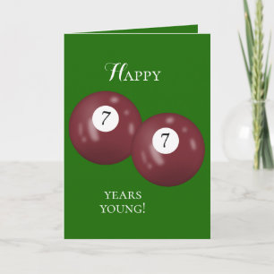 Carte Billiard Balls 77e anniversaire