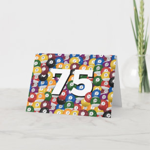 Carte Billiard Balls Pour 75e Anniversaire