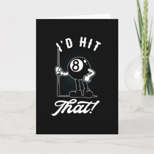 Carte Billiard Cue Sports Amusant Piscine Cartoon 8 Ball