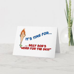 Carte Billy Bob's Word