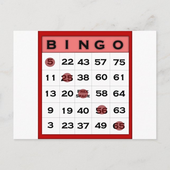 carte bingo (Devant)