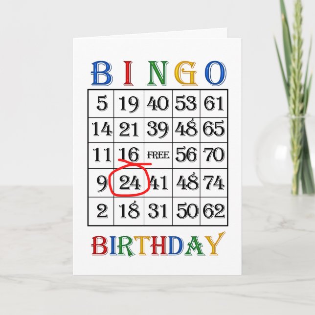 Carte Bingo 24e anniversaire (Devant)