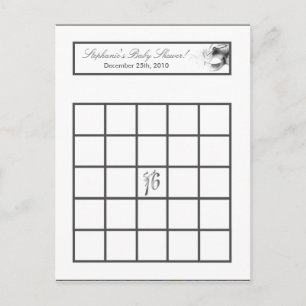Carte Bingo Gratuit Sweet 16 Silver White Party