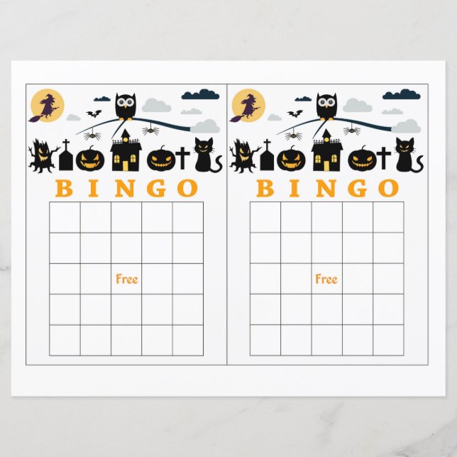 Carte Bingo Halloween (Devant)