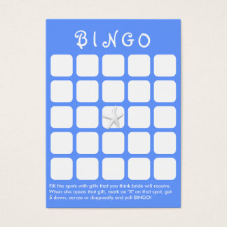 Carte Bingo Light Blue Star Fish 5x5 Fête des mari