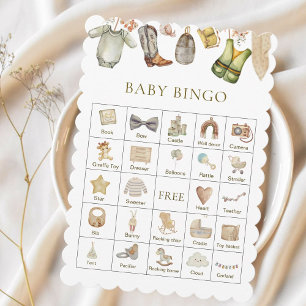 Carte Bingo Reel Excitée Baby shower de pêche Jeu