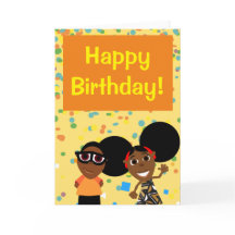 Bino and Fino Birthday Card Confetti