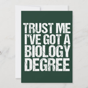 Carte Biologie amusante Biologie majeure Biologiste dipl