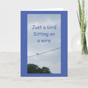 CARTE BIRD ON WIRE DIT **HEUREUX ANNIVERSAIRE**