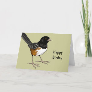 Carte Birday heureux : Calembour, illustration d'oiseau